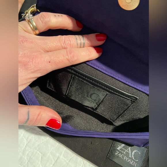 NWT ZAC Zac Posen Claudette Studded Tassels Clutch - Picture 9 of 12